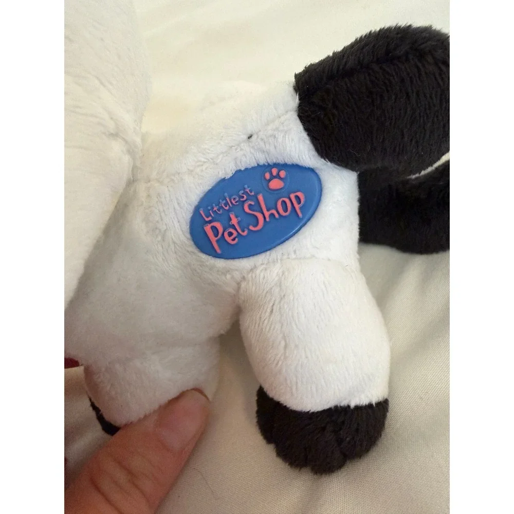 Littlest Pet Shop White & Black Cat Plush Stuffed Animal 8 Inch Toy
